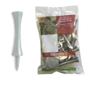 100 NEW MASTERS SILVER GRADUATED TEES 70MM 1 100 NEW MASTERS SILVER GRADUATED TEES 70MM