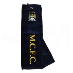 Official Manchester City Tri Fold Golf Bag Towel