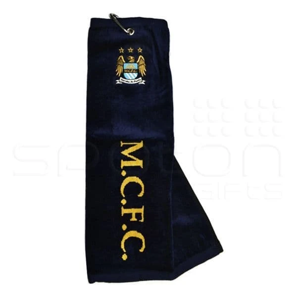 Official Manchester City Tri Fold Golf Bag Towel 1 Official Manchester City Tri Fold Golf Bag Towel